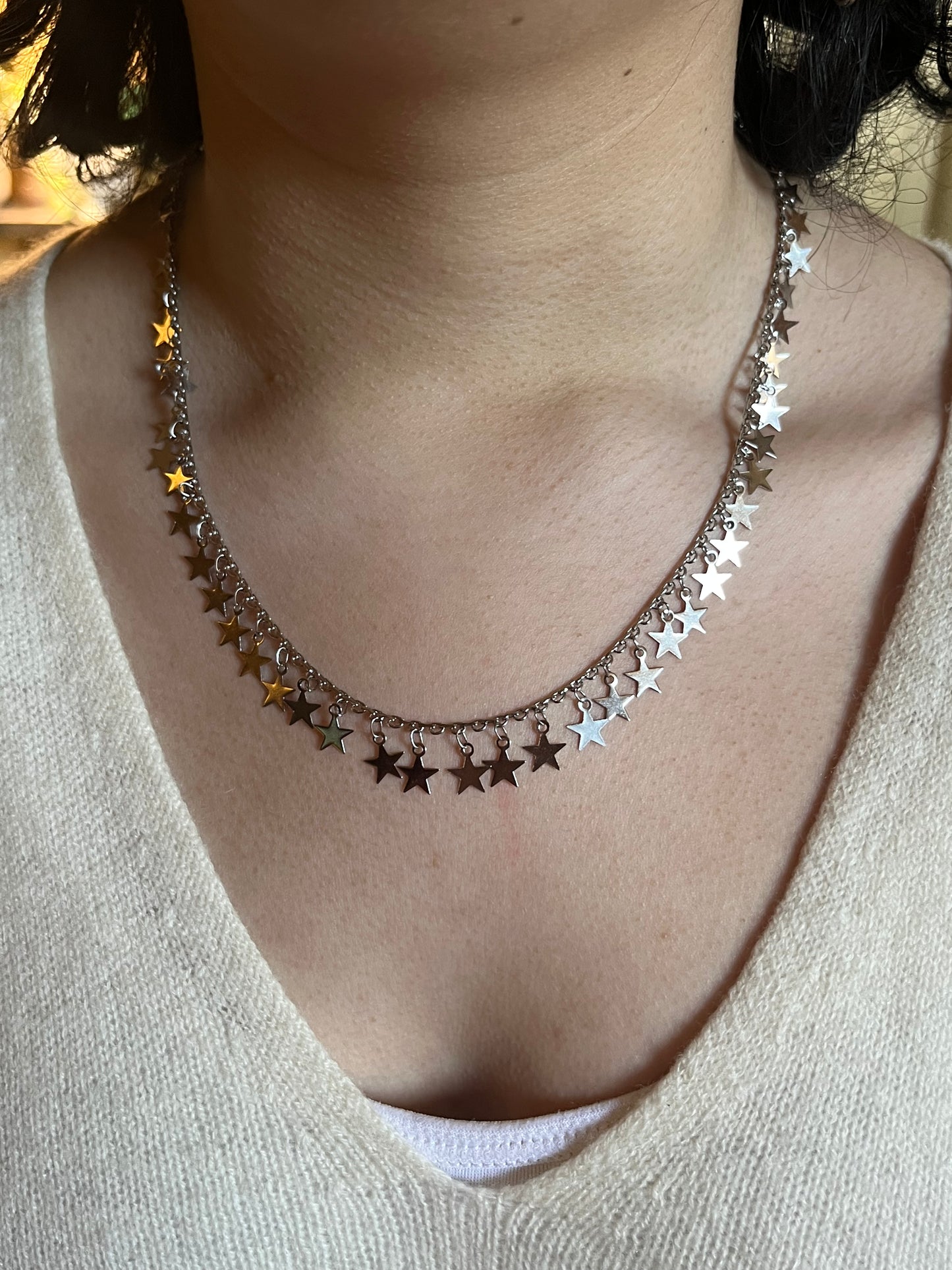 Silver Stars Necklace