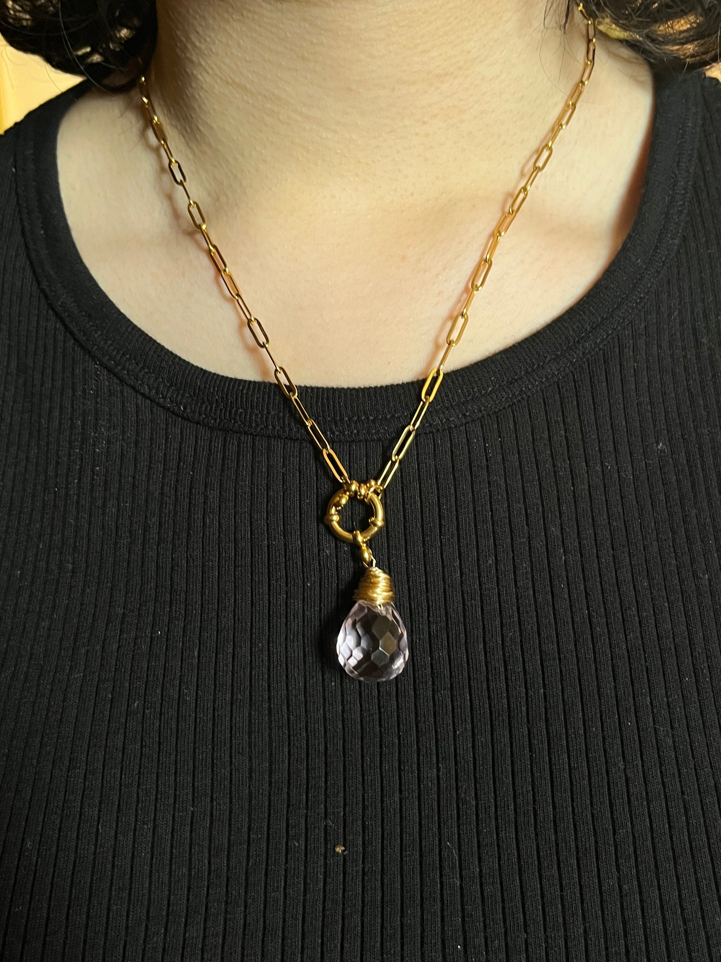 Quartz Drop Necklace